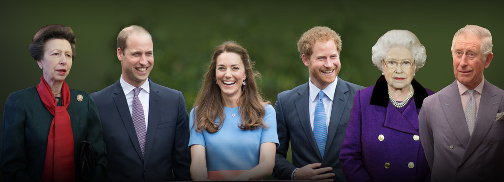 Prince William, Kate Middleton, Prince Harry, Prince Charles, Queen Elizabeth II, Princess Anne Prince William, Kate Middleton, Prince Harry, Prince Charles, Queen Elizabeth II, Princess Anne
